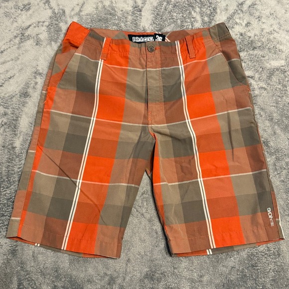 Billabong Other - Billabong Plaid Shorts Men's Size 36 Orange Gray Casual Walk Shorts